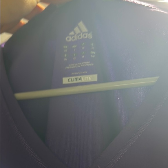 Adidas Fitted Purple Cap Sleeve Tee - Picture 2 of 3